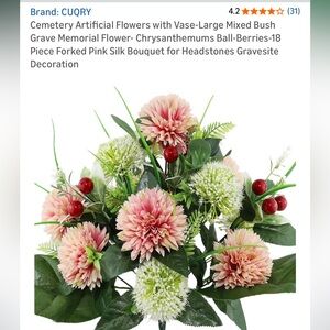 Elegant Faux Floral Arrangement with Pink and Green Hues